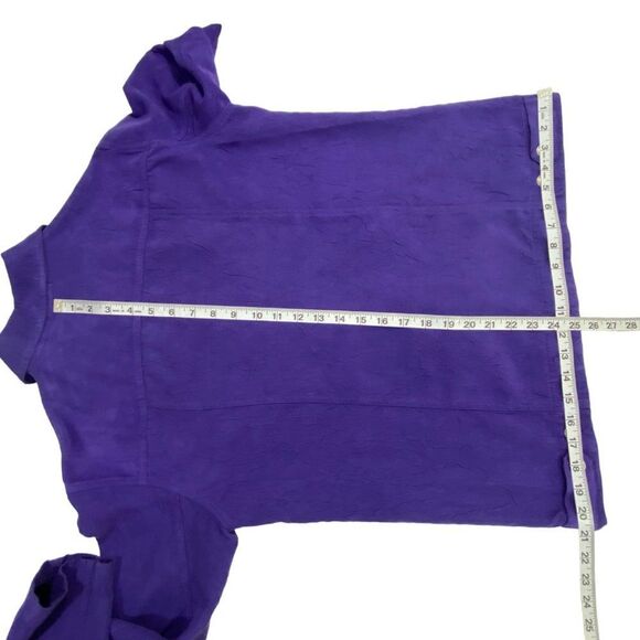 Chicos Womens Jacket | Size 1 | Royal Purple | Textured Fabric | Lightweight - Picture 7 of 10